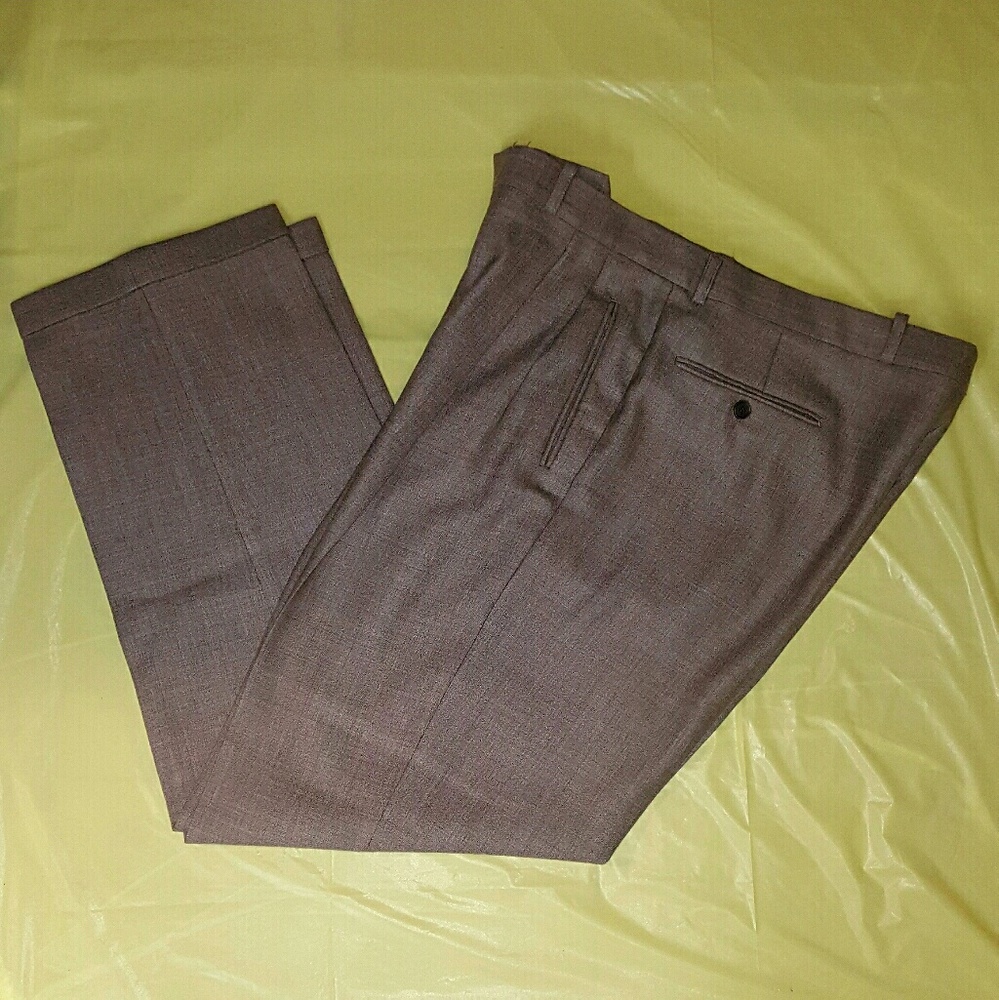 Yves St Laurent mens dress pants slacks Tan 38/33
